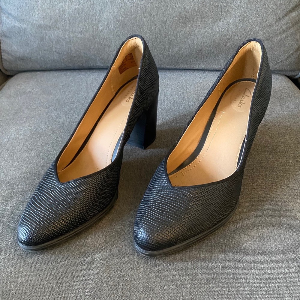 Clarks Kadri Leah Black Pumps, Sz 8.5, EUC